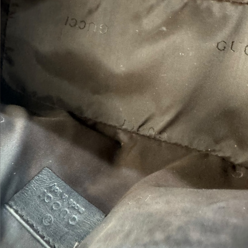 Gucci Black Shoulder Bag Leather/Suede Authentic Vintage Y2K - Picture 6 of 9